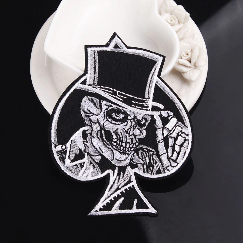 Smiling Skull with Tube on Patch for Clothes / Unisex Rave Outfits Accessory For Jackets and Bags