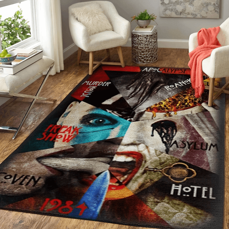 CLEARANCE / Soft Carpets With Horror Movie Characters Print For Home - US