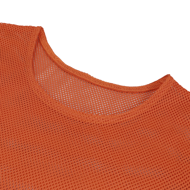 Soft Stretchy Orange Transparent Top for Women / Stylish Fluorescent Long Sleeve Mesh Tops