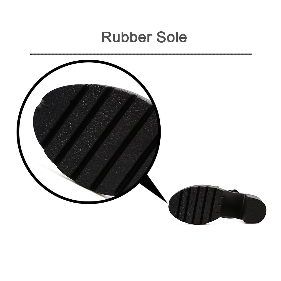 Solid Platform Women Sandals / Gothic High Heels Gladiator Shoes with Buckles