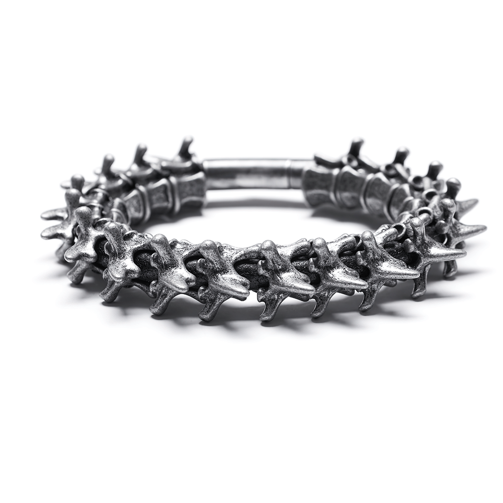 Spike-Adorned Metal Bracelet - Fashion Accessory