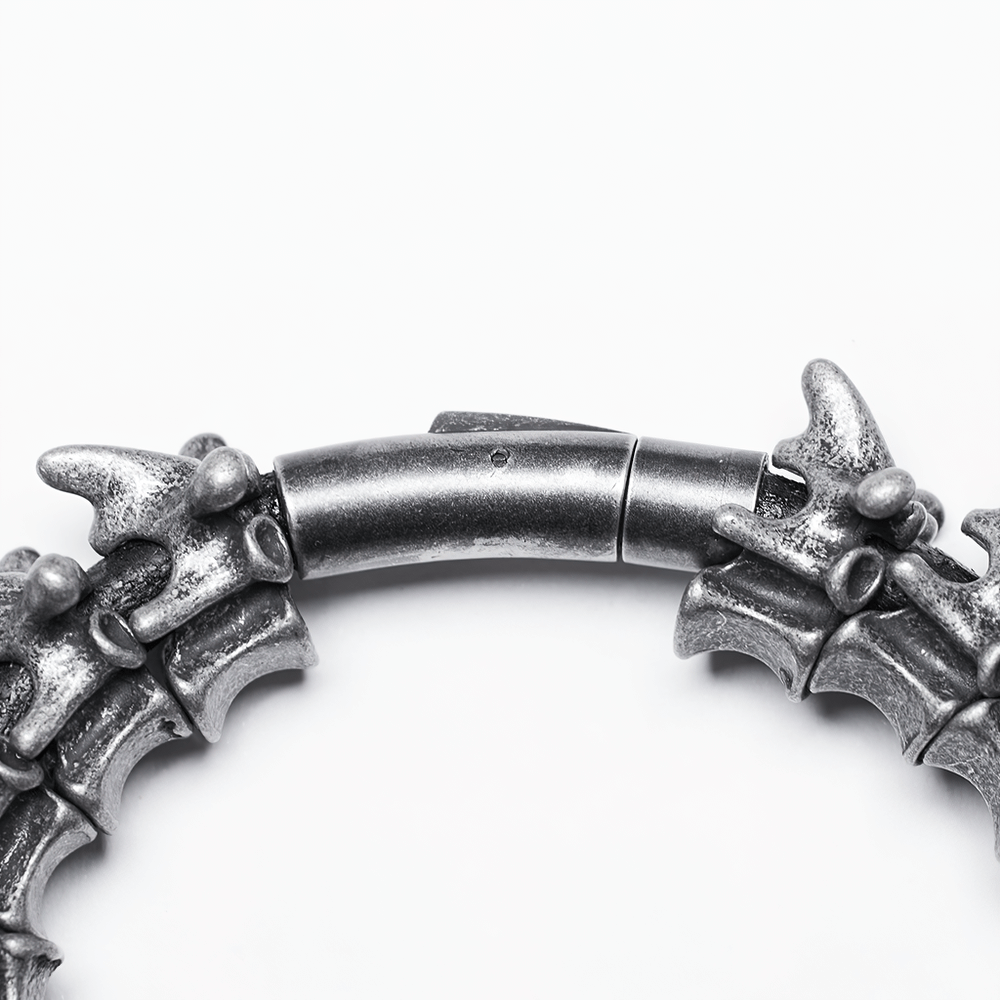 Spike-Adorned Metal Bracelet - Fashion Accessory