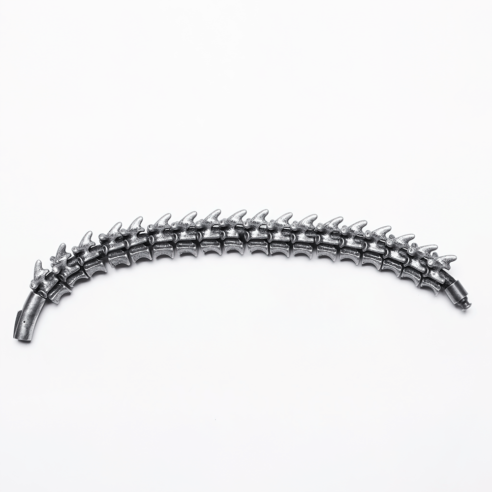 Spike-Adorned Metal Bracelet - Fashion Accessory