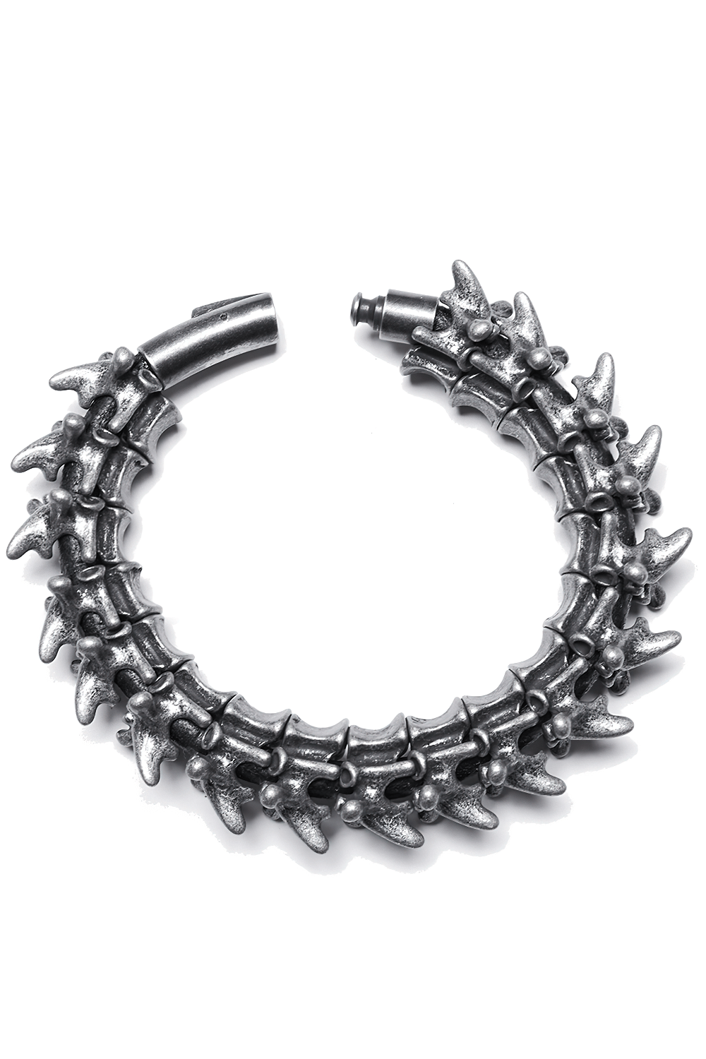 Spike-Adorned Metal Bracelet - Fashion Accessory