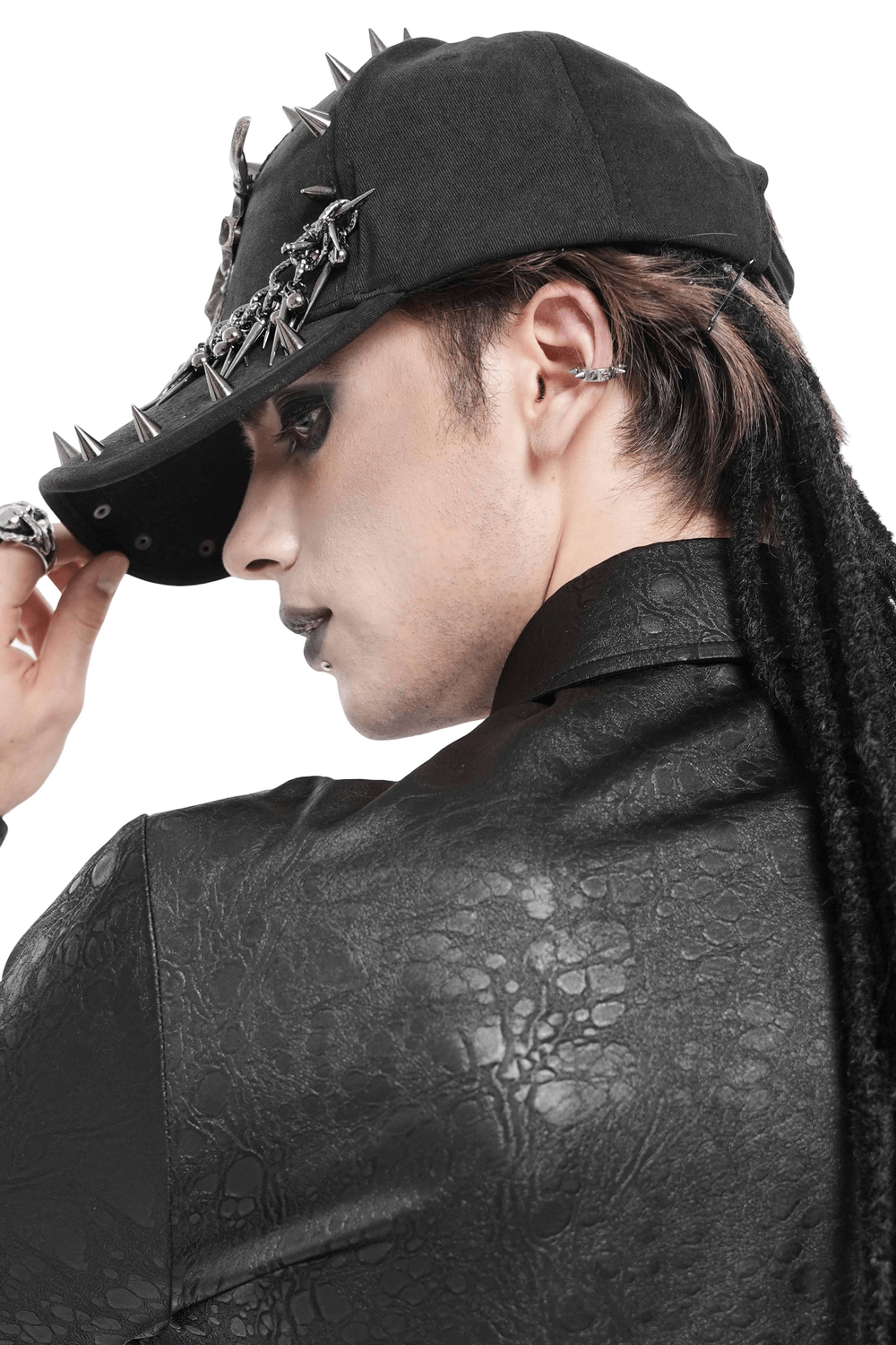 Spiked Bull Skull Chain Gothic Baseball Cap for Rockers