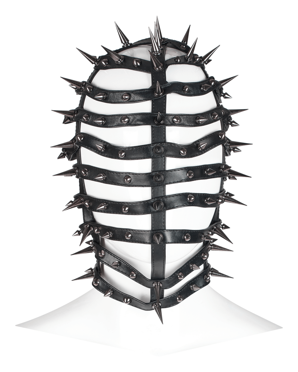 Spiked PU Headgear with Adjustable Drawstring