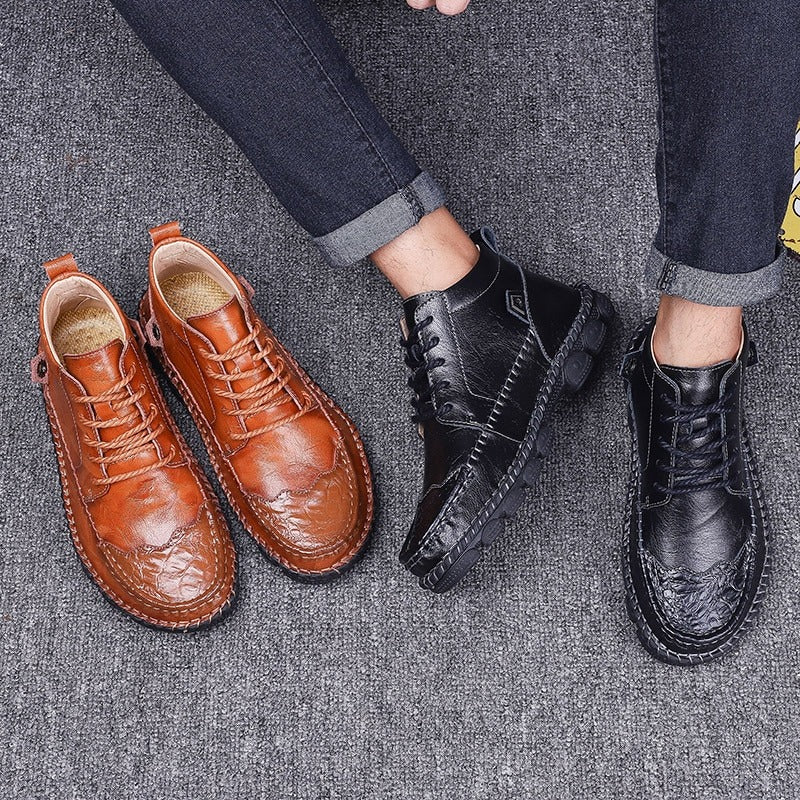 Split Leather Classic Men's  Boots / Waterproof Shoes For Men