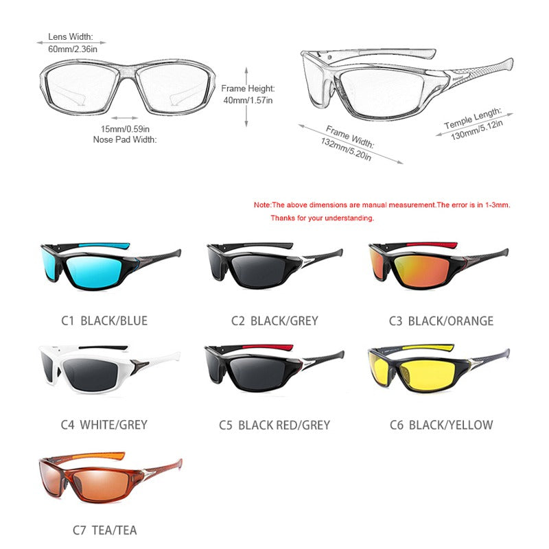 Sport Polarized Sunglasses For Men And Women / Fashion Plastic UV400 Eyewear For Outdoor Activity