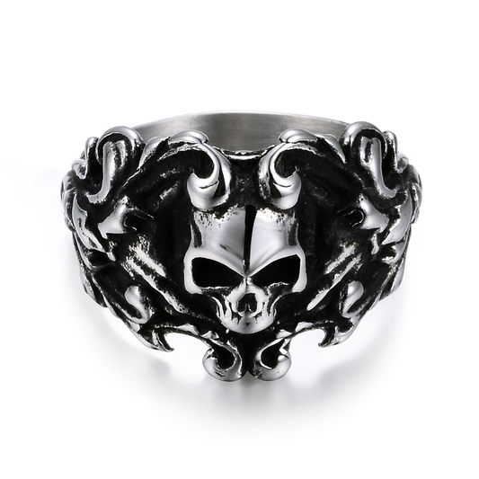 Stainless Steel Biker Jewellery For Men And Women / Unisex Vintage Skull Ring