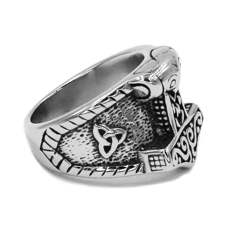 Stainless Steel Celtic Ring For Men And Women / Nordic Amulet Unisex Jewelry