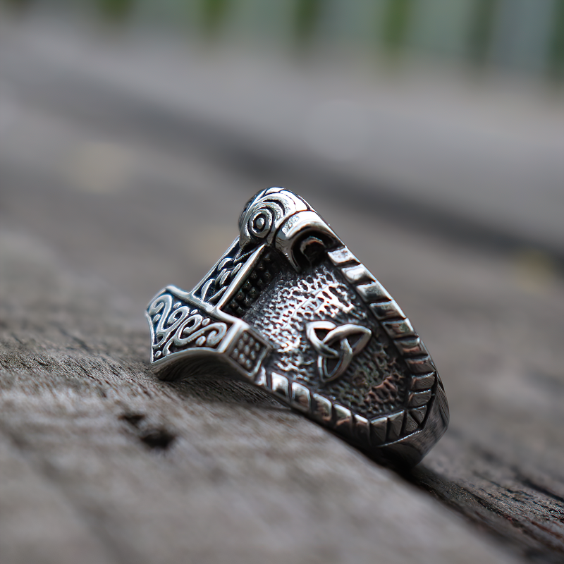 Stainless Steel Celtic Ring For Men And Women / Nordic Amulet Unisex Jewelry