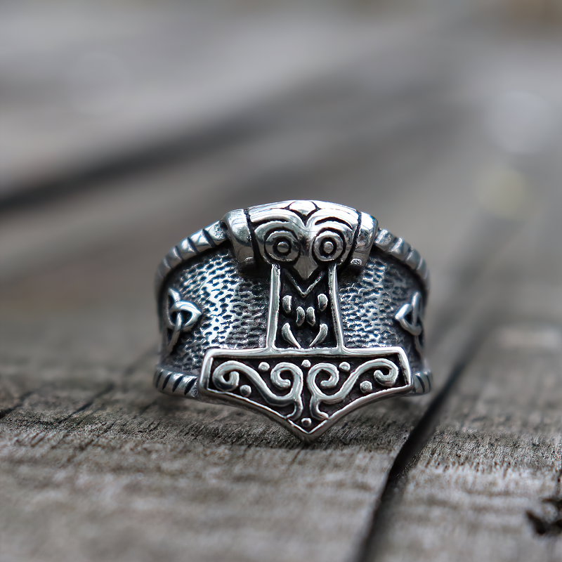 Stainless Steel Celtic Ring For Men And Women / Nordic Amulet Unisex Jewelry