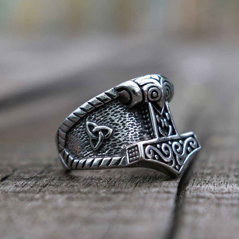 Stainless Steel Celtic Ring For Men And Women / Nordic Amulet Unisex Jewelry