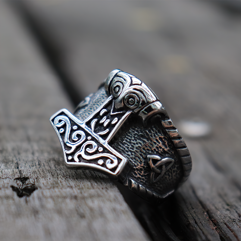 Stainless Steel Celtic Ring For Men And Women / Nordic Amulet Unisex Jewelry