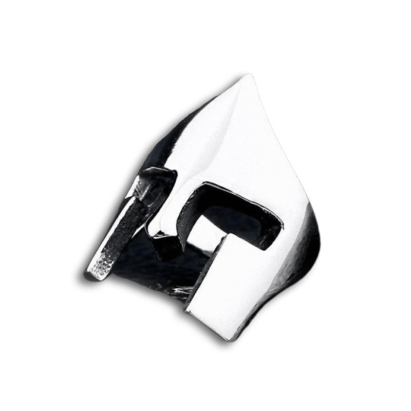 Stainless Steel Knight Helmet Ring / Alternative Fashion Jewelry