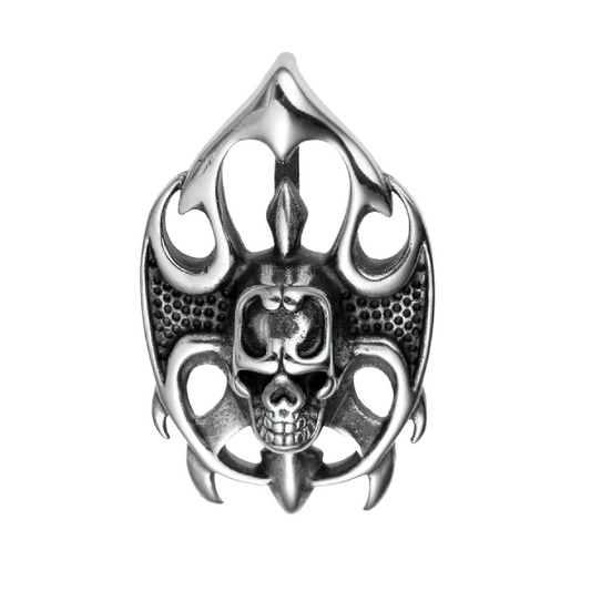 Stainless Steel Pendant Of Skull / Unisex Rock Style Necklace / Fashion Gothic Jewelry
