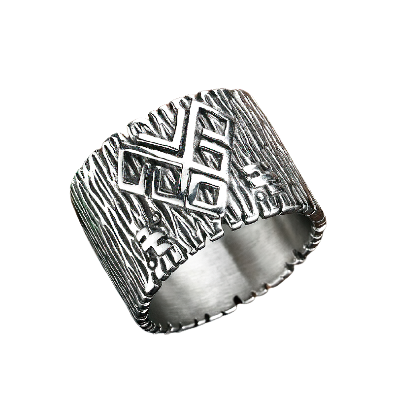 Stainless Steel Talisman Ring / Magic Pagan Rune Jewellery / Unique Jewellery For Men And Women