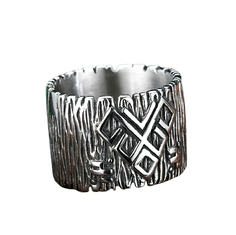 Stainless Steel Talisman Ring / Magic Pagan Rune Jewellery / Unique Jewellery For Men And Women