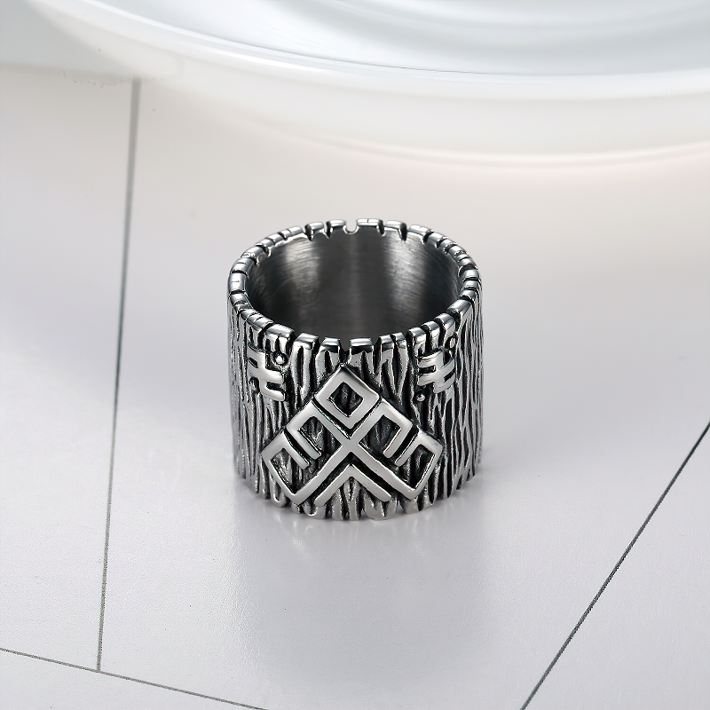 Stainless Steel Talisman Ring / Magic Pagan Rune Jewellery / Unique Jewellery For Men And Women