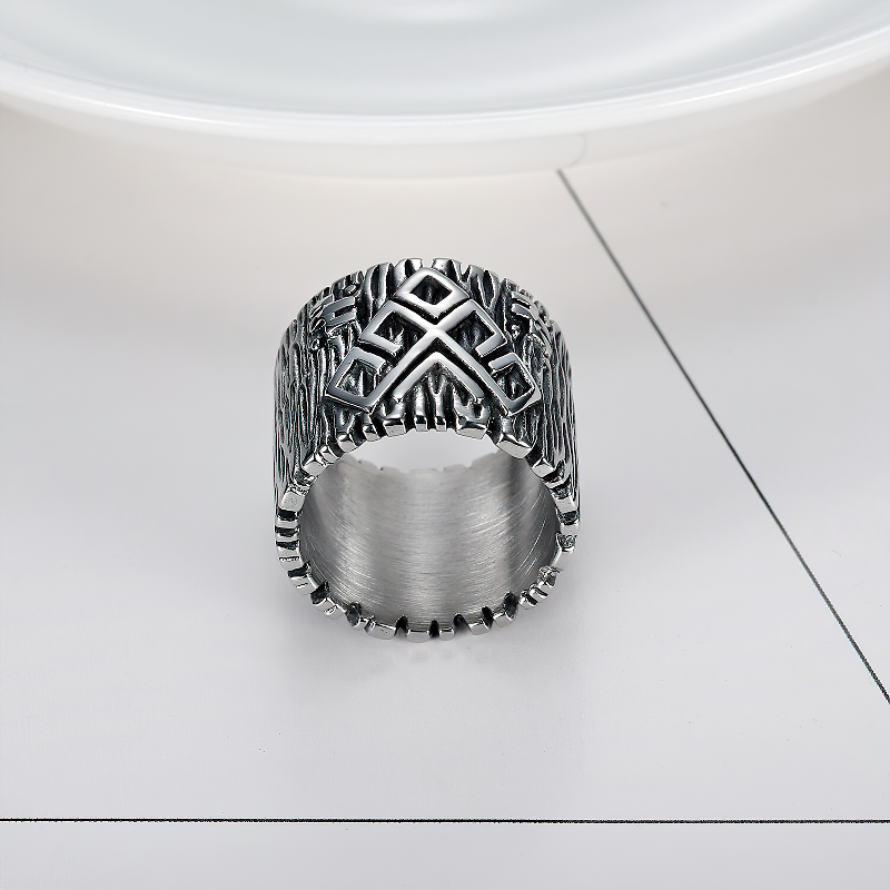 Stainless Steel Talisman Ring / Magic Pagan Rune Jewellery / Unique Jewellery For Men And Women