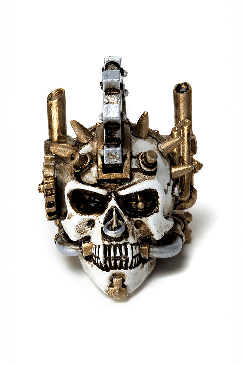 Steamhead Skull Miniature with Steampunk Detailing