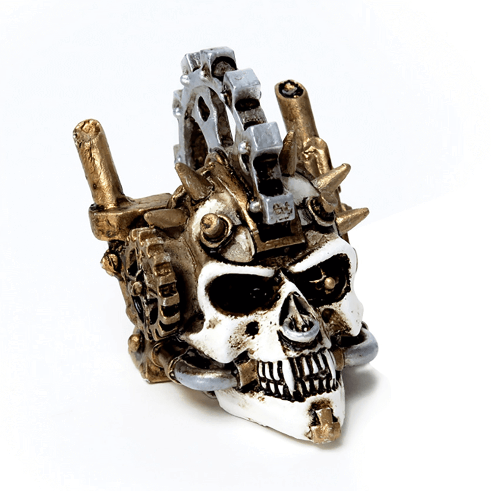 Steamhead Skull Miniature with Steampunk Detailing