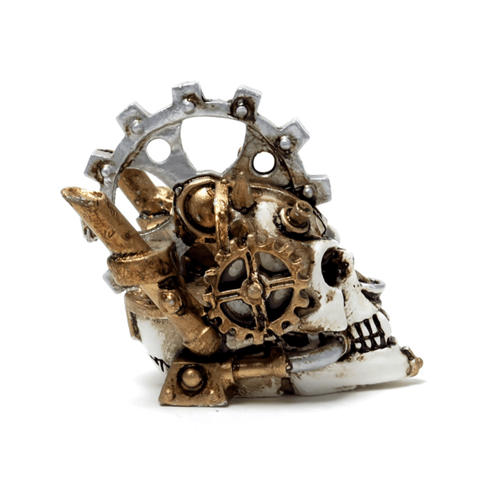 Steamhead Skull Miniature with Steampunk Detailing