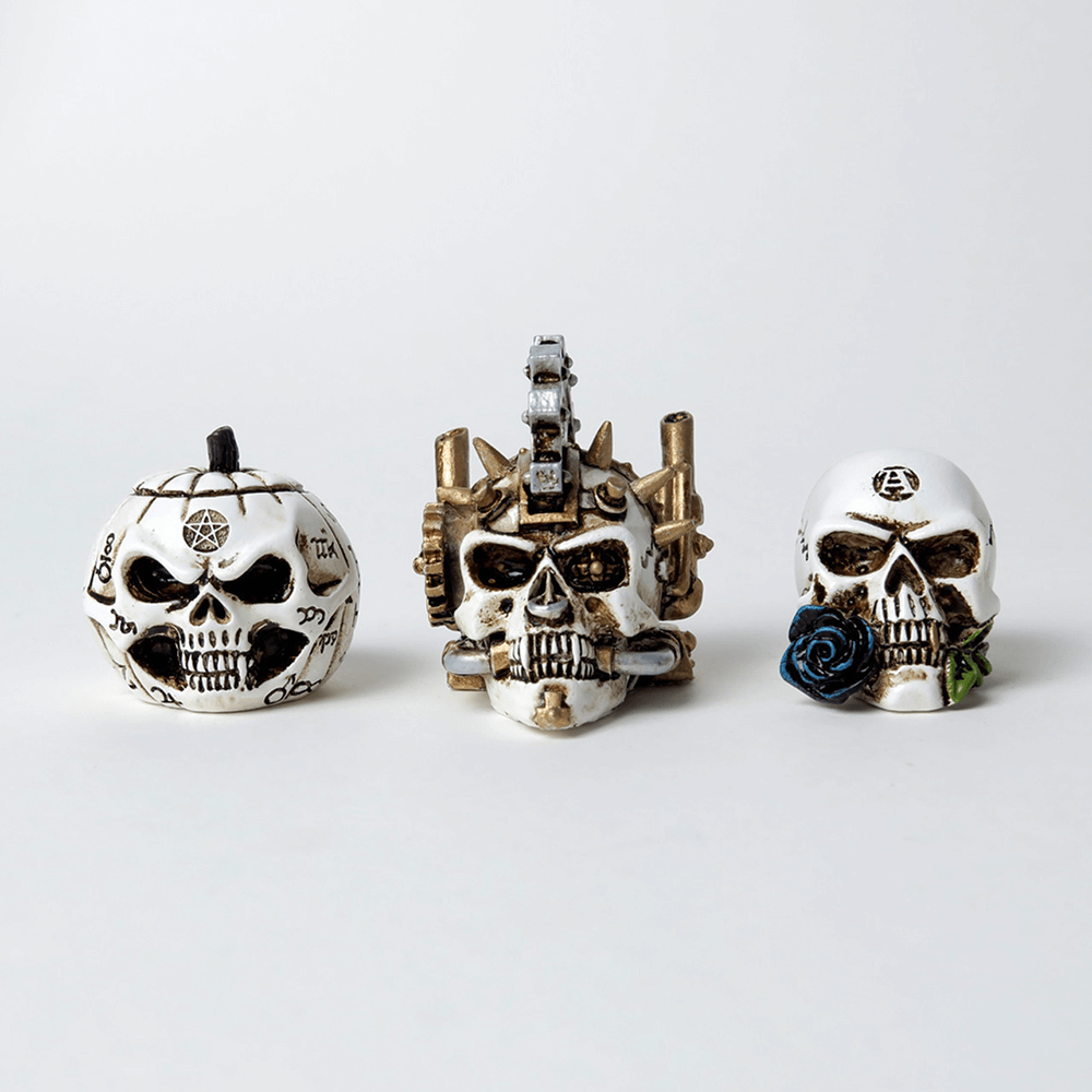 Steamhead Skull Miniature with Steampunk Detailing