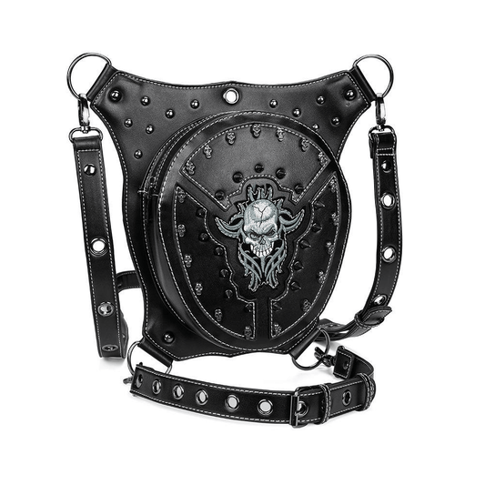 Steampunk Biker Rivets Waist Leg Bag / Unisex Multifunctional Bag