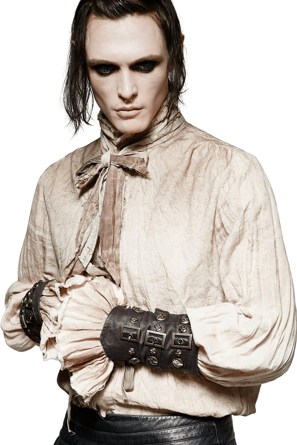 Steampunk Brown Rivet Buckle Gothic Armor Bracers