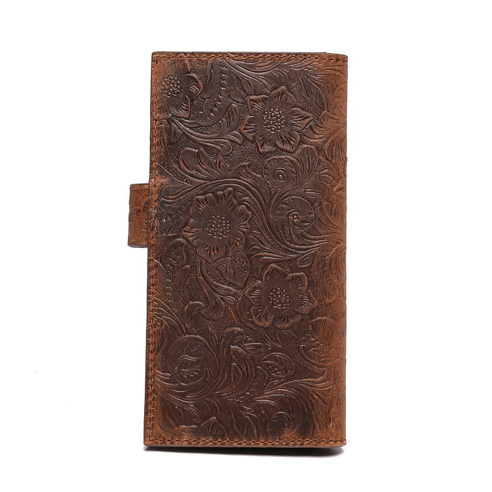 Steampunk Embossed Wallet with Gears and Rivets / Vintage Women's Clutch