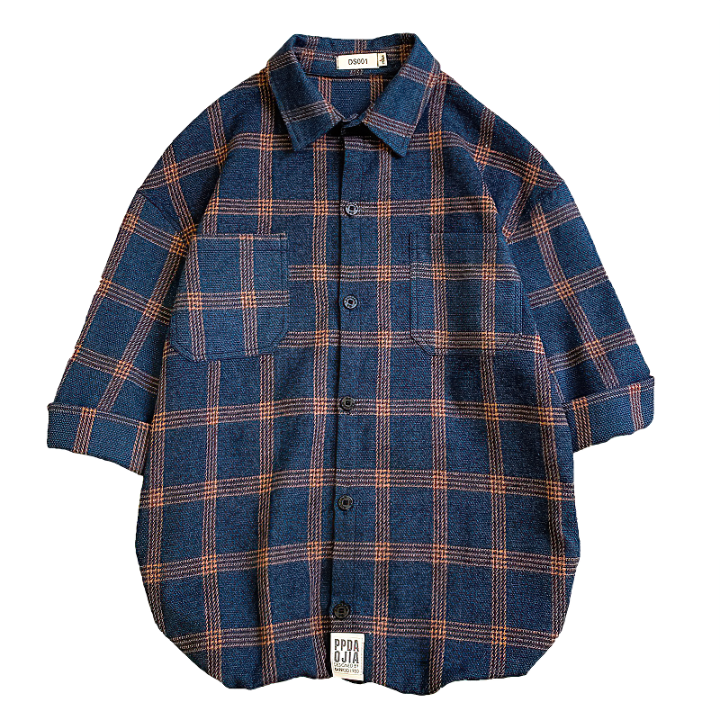 CLEARANCE / Summer Alternative Shirt For Men / Plaid Design Casual Male Apparel
